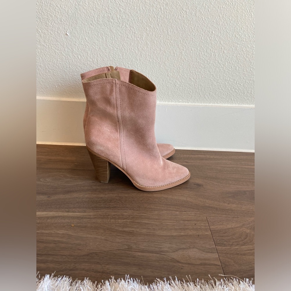 Nougat Pink Suede Women's Boots - Picture 3 of 8